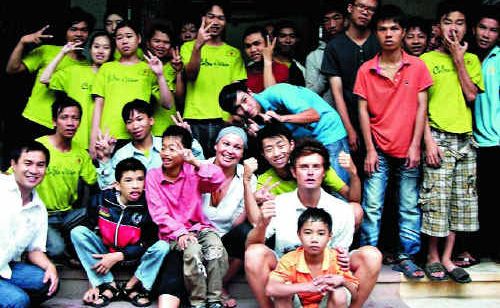 Therese Higgins and Mark Witt are helping kids at a Red Cross facility in Da Nang.